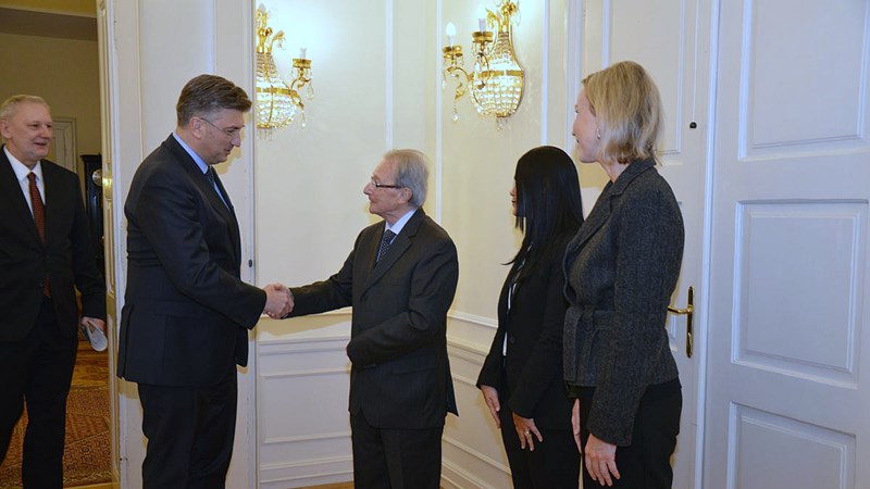 Predsjednik Vlade Plenković s predsjednikom Međunarodnog kaznenog suda za bivšu Jugoslaviju